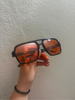 Tapout Black Frame Sunglasses with Amber Lenses